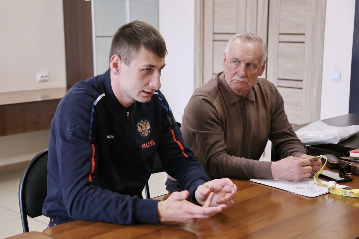 Сергей Слободян и его тренер Николай Дружинин