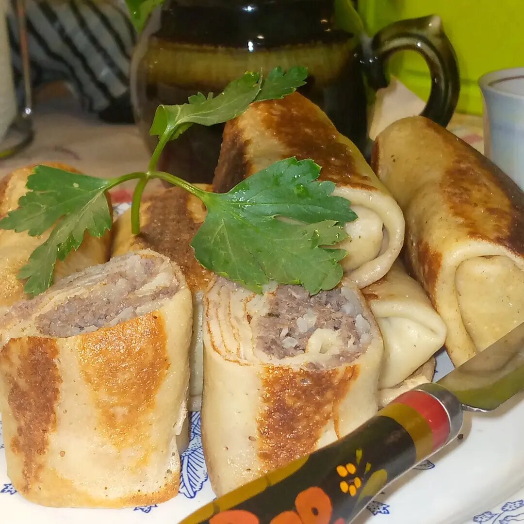 Блины с сердцем.