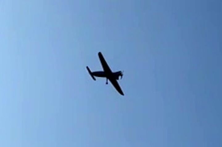    БПЛА в Московской области. 30 мая 2023 © Кадр из видео/ТАСС