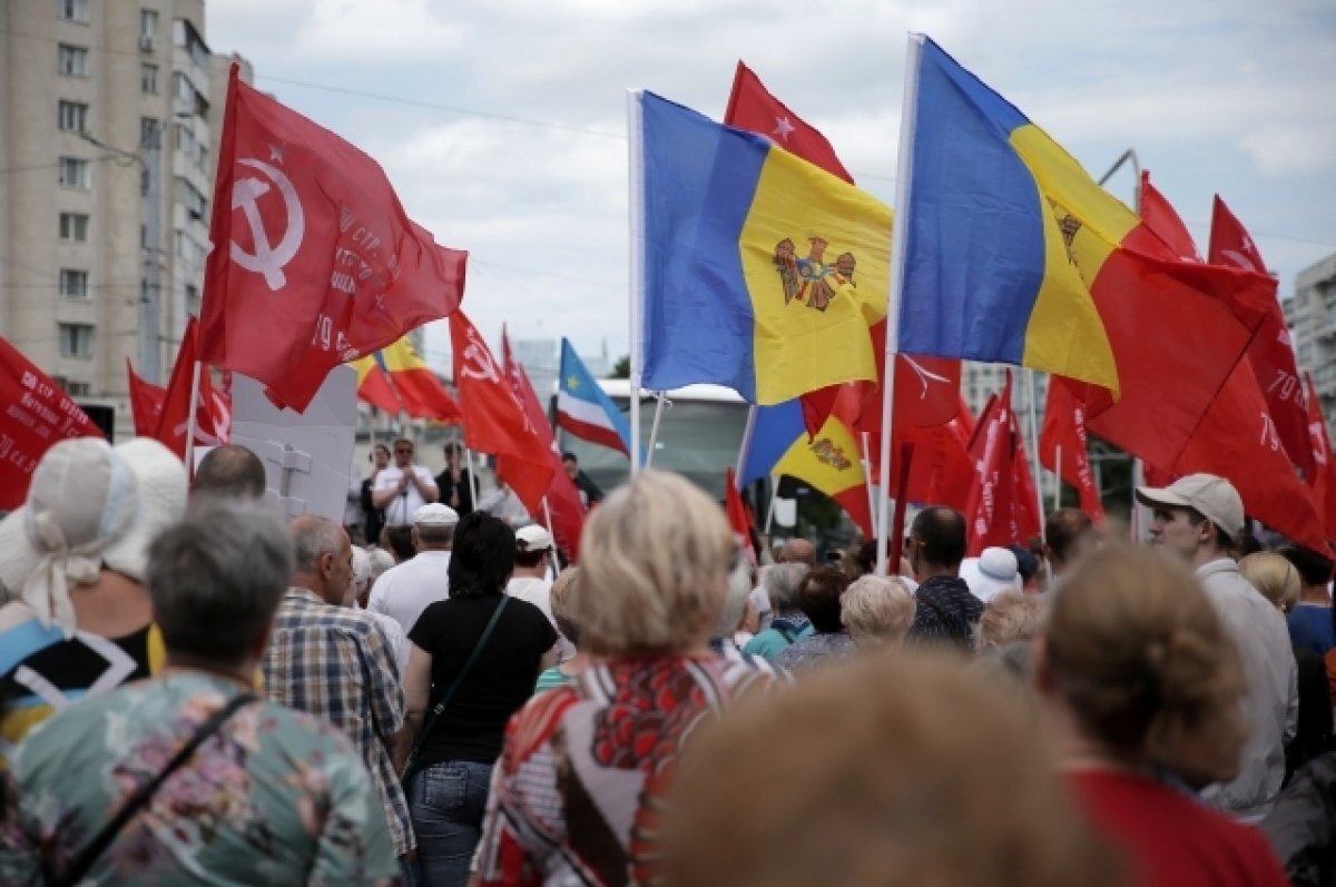    В Кишиневе прошел митинг в поддержку сохранения Дня Победы