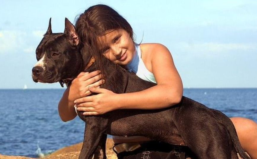 Девушка и стафф, иллюстративное фото из Яндекс.Картинок