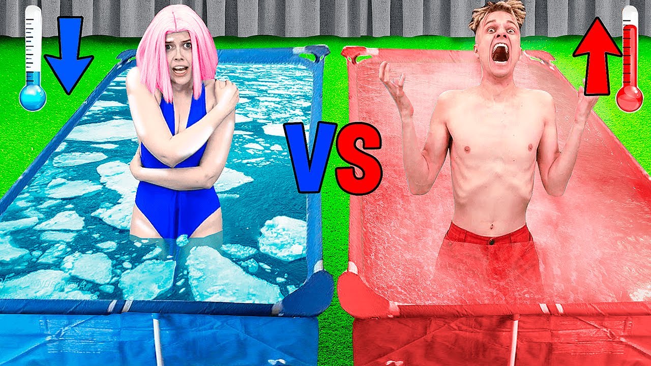 Горячий холодный бассейн челлендж. Горячий vs холодный бассейн ЧЕЛЛЕНДЖ. ЧЕЛЛЕНДЖ В бассейне. ЧЕЛЛЕНДЖ В бассейне девочки. Ледяной бассейн.