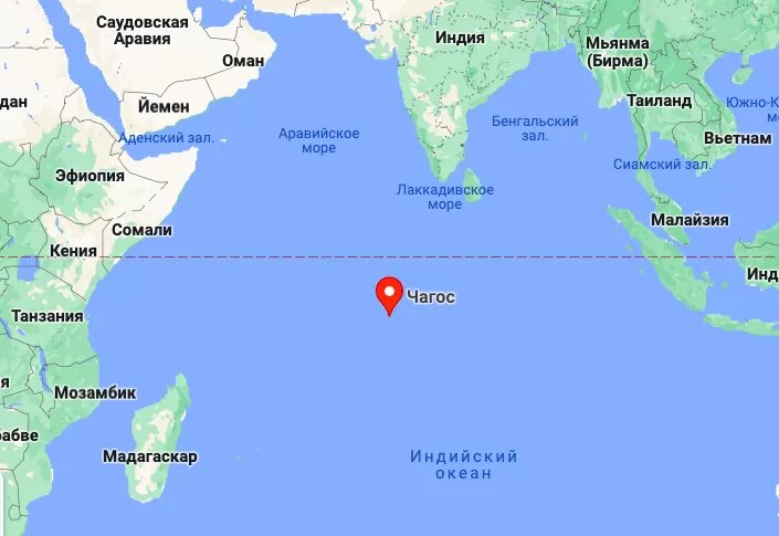 Архипелаг Чагос в Индийском океане