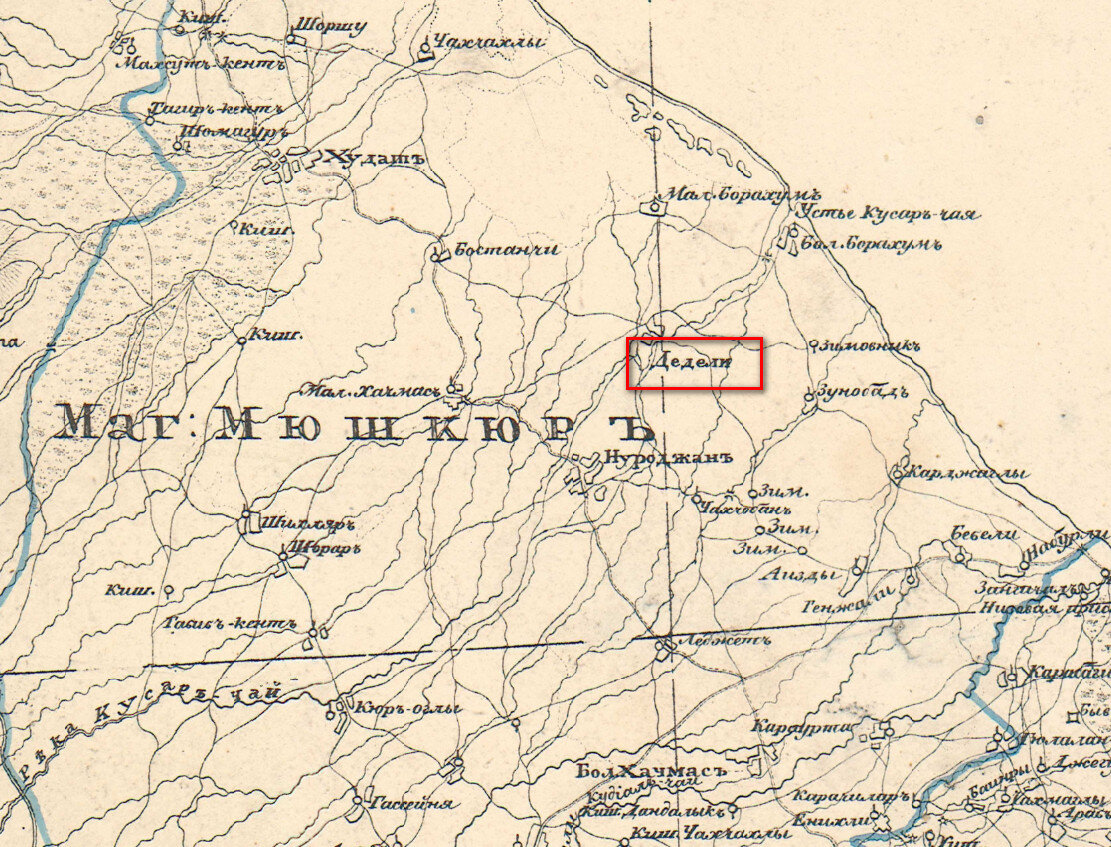 Дорожная карта кавказского края 1903 года