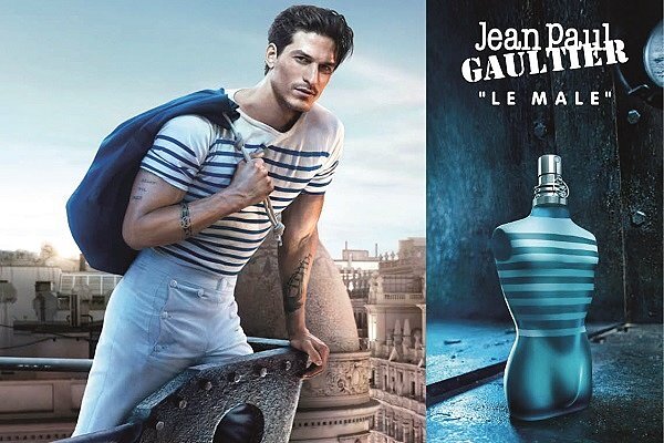 Рекламный постер Le male Jean Paul Gaultier. Фото с сайта https://www.konfik.ru/