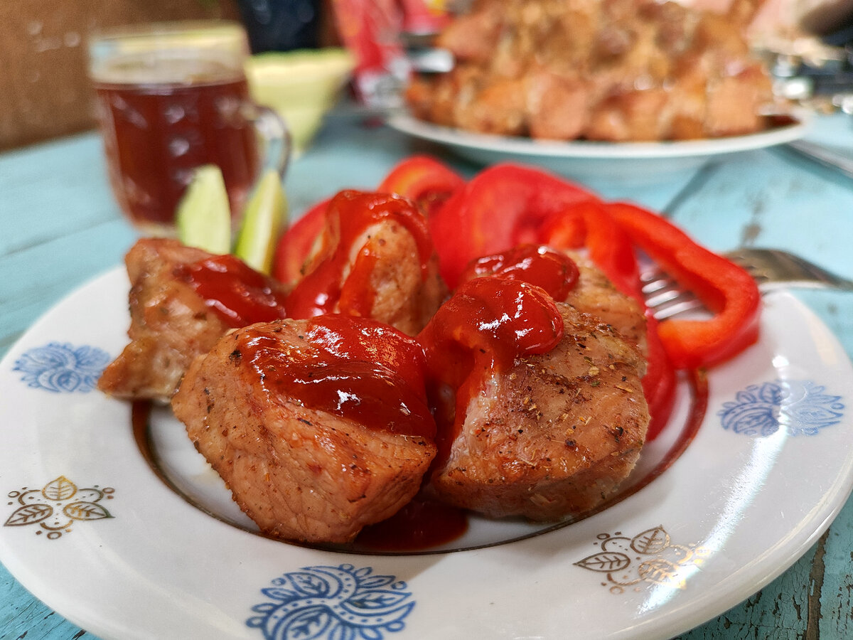 Шашлык из мякоти свинины в пивном маринаде