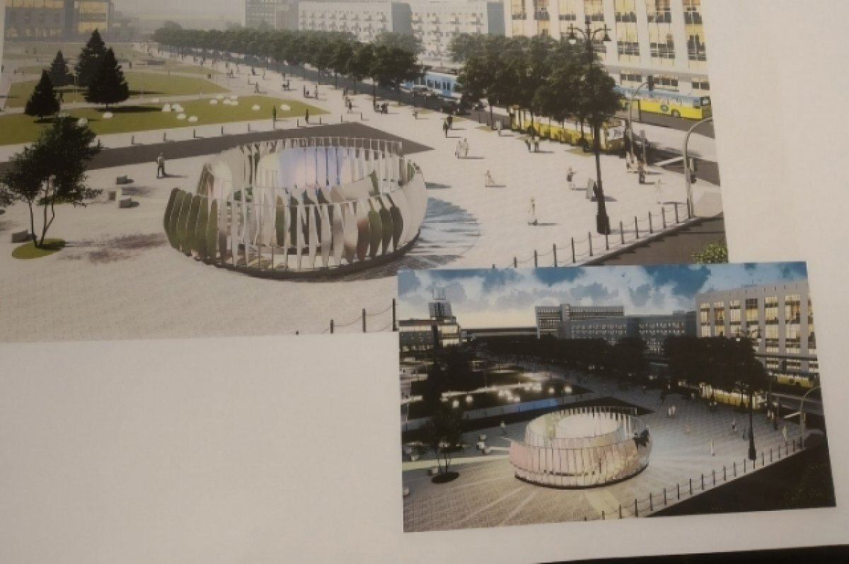    Так будет выглядеть доисторическая ракушка в центре Перми.