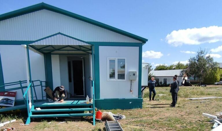    В Грачевском районе идет строительство ФАПа Кристина Просвиркина