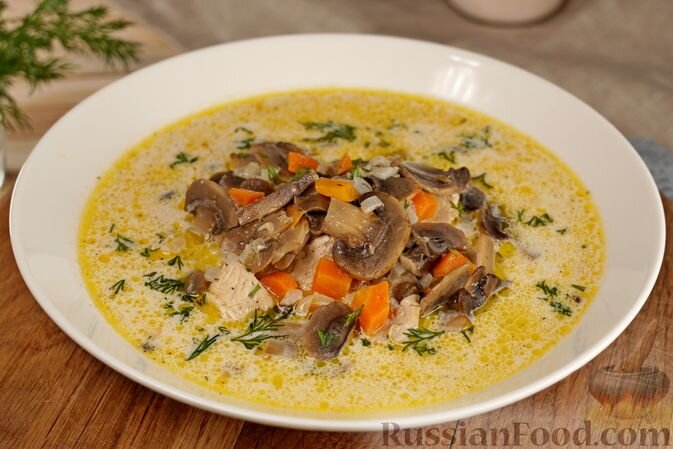 Овощной суп с курицей и сливками - пошаговый рецепт с фото