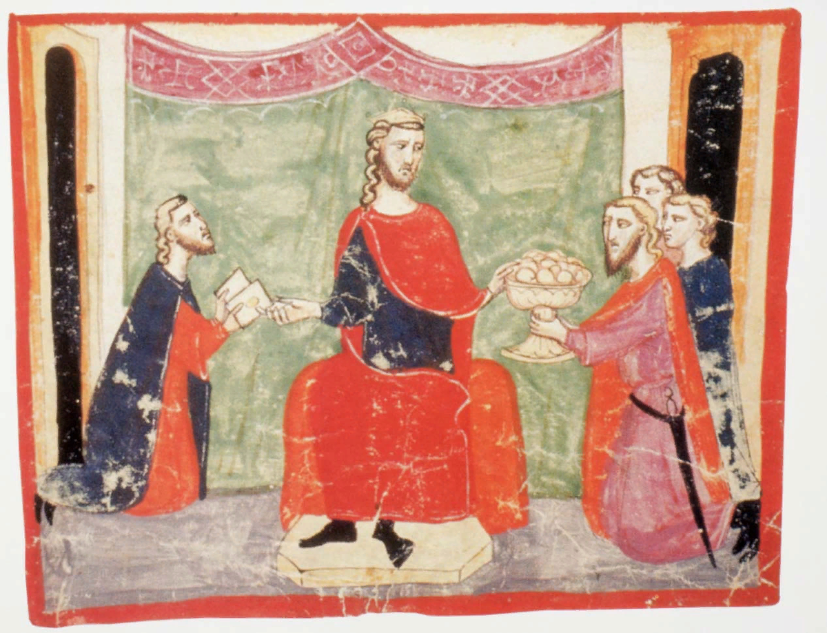 Петр III дает аудиенцию послам. Источник: Biblioteca Apostòlica Vaticana