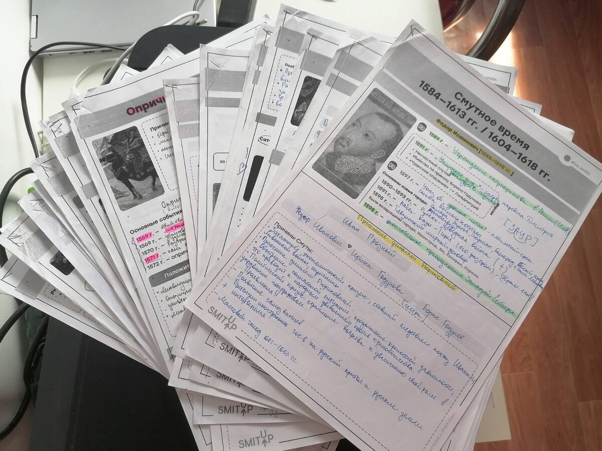 Конспекты, по которым Яна училась в школе Smitup