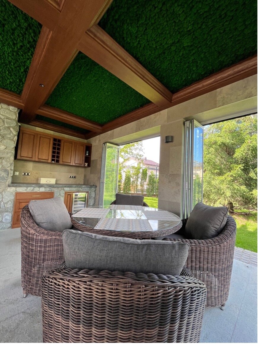 Потолок из мха!