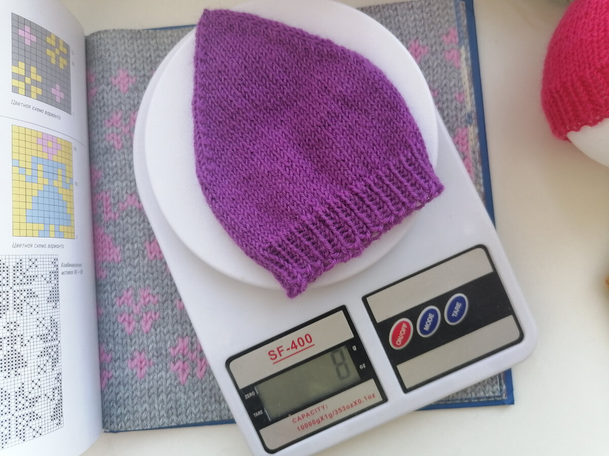 Одна такая крохотусенькая шапочка весит всего 8 грамм... 