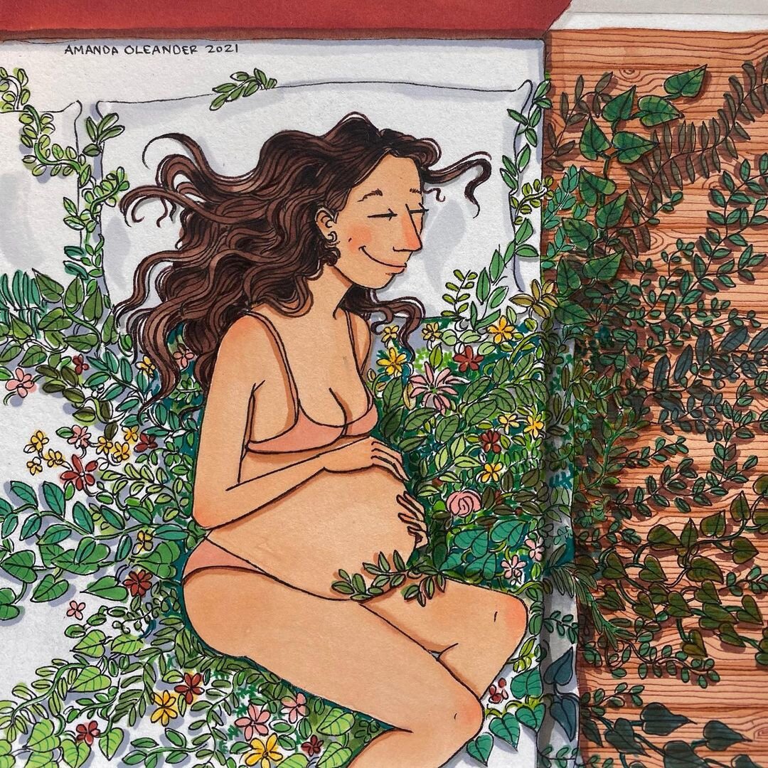 Цветение женщины во время беременности