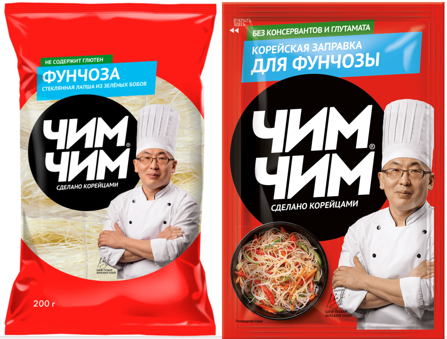 Фунчоза и корейская заправка для фунчозы от фирмы "Чим-чим". 
Не для рекламных целей.