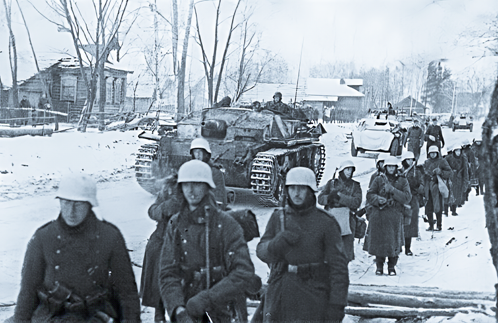 Немецкие части под Москвой, 1941 г.