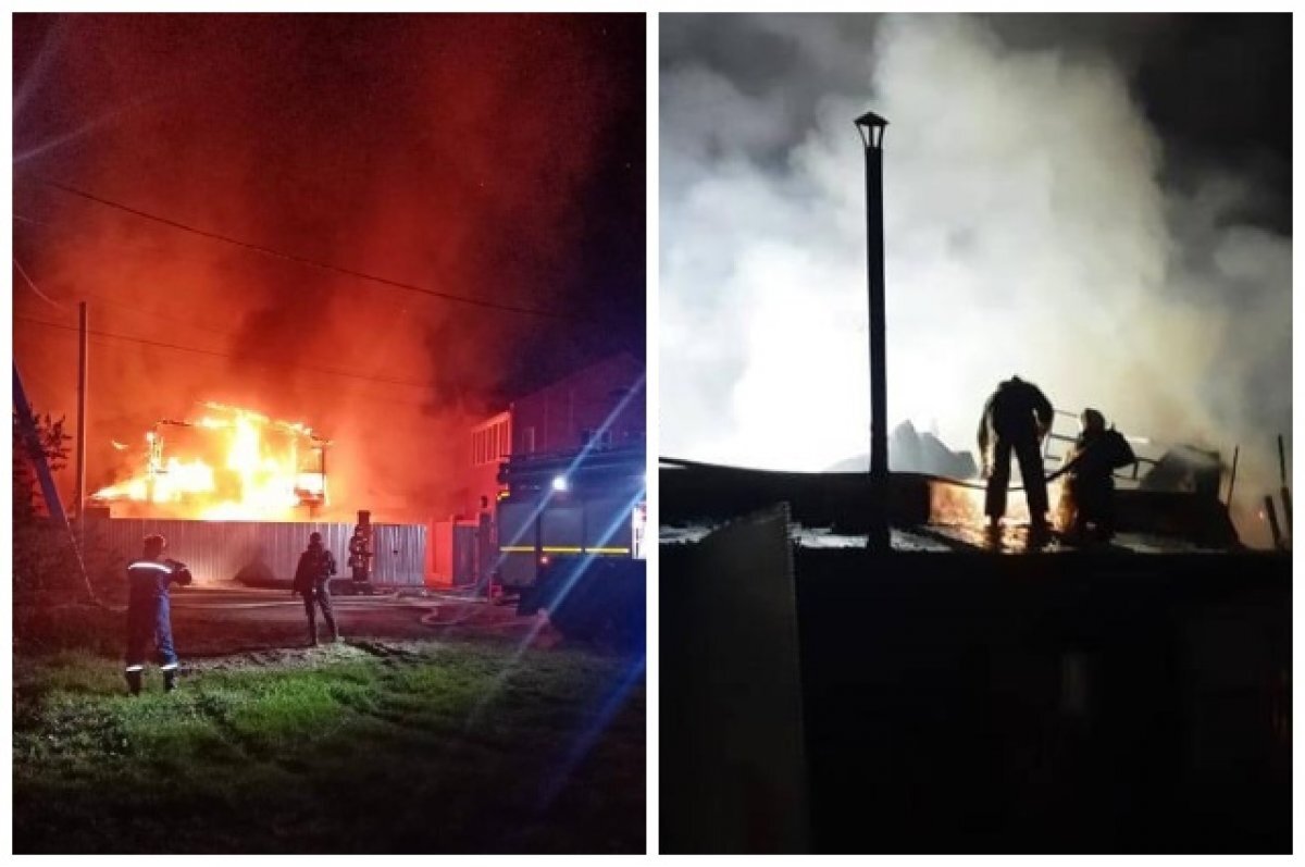    В Кировском районе Новосибирска загорелись два частных дома