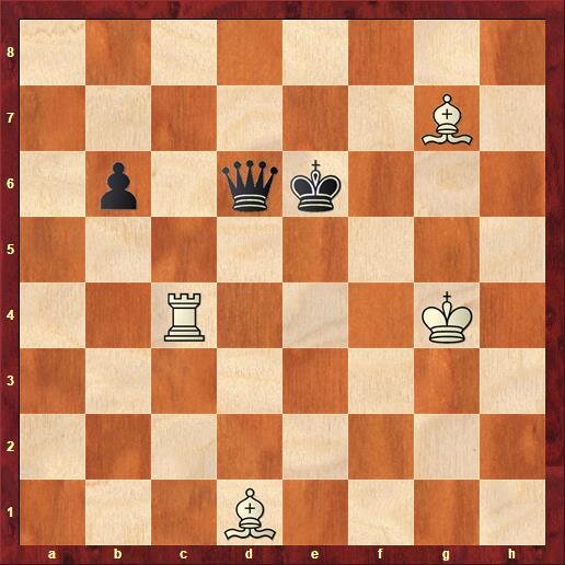 Ход белых. Выигрыш.