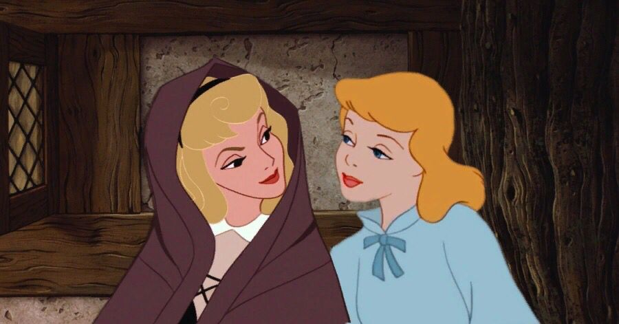 Aurora and Cinderella by kasawhitmore on DeviantArt