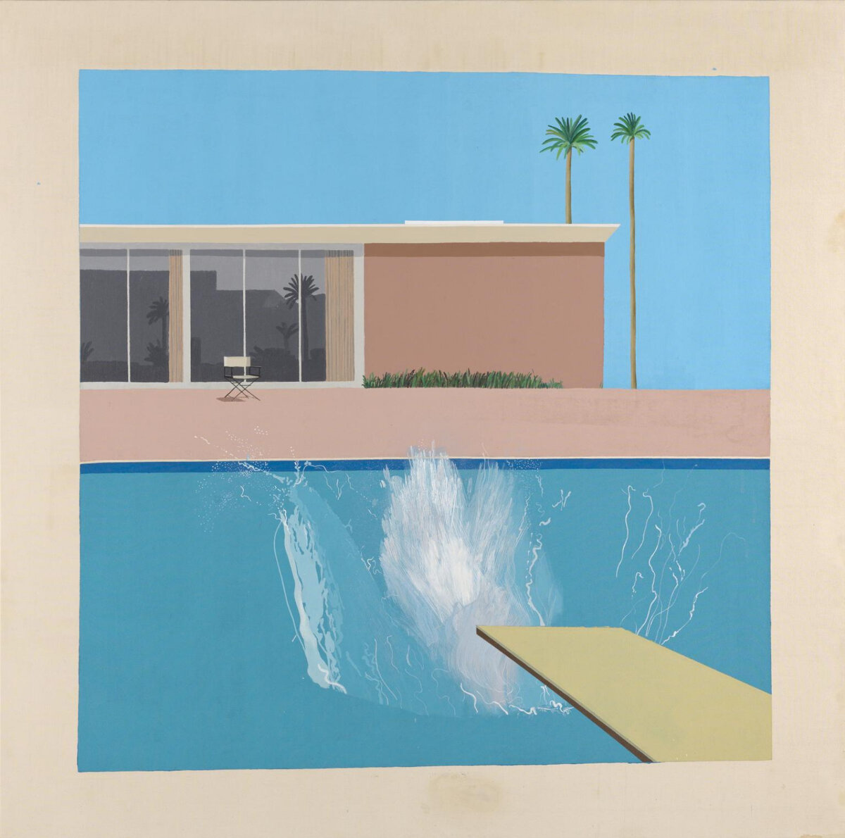 Дэвид Хокни. Большой всплеск. Источник: https://artchive.ru/davidhockney/works/380577~Bol'shoj_vsplesk