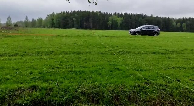 Приехали по полю. Вид с нашего участка.