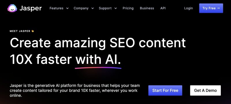 Jasper помогает с созданием SEO-контента
