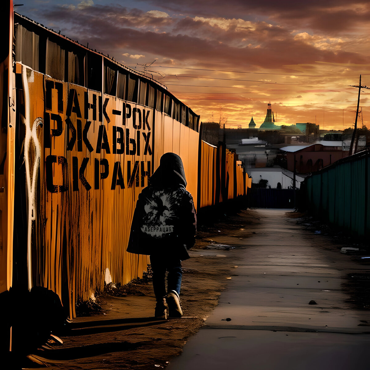 Обложка альбома группы Аберрация “ПАНК-РОК РЖАВЫХ ОКРАИН” 