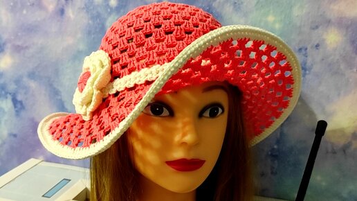 Шляпа крючком, вязание для начинающих. Мастер класс. Hat crochet