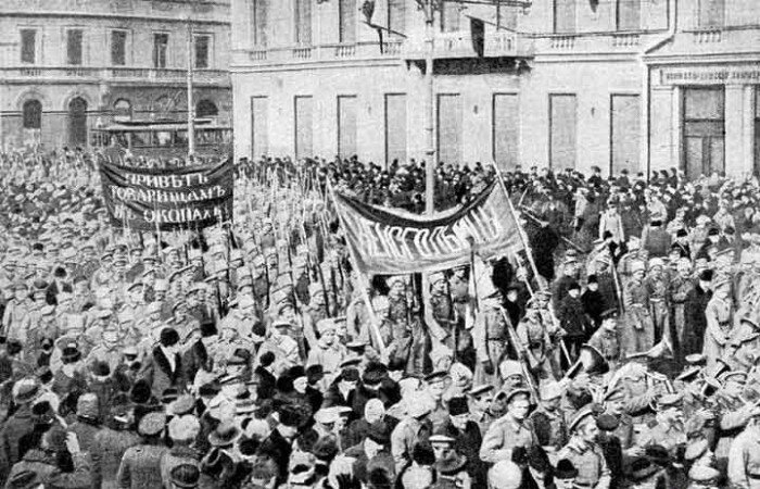 Забастовка на Путиловском заводе. Петроград