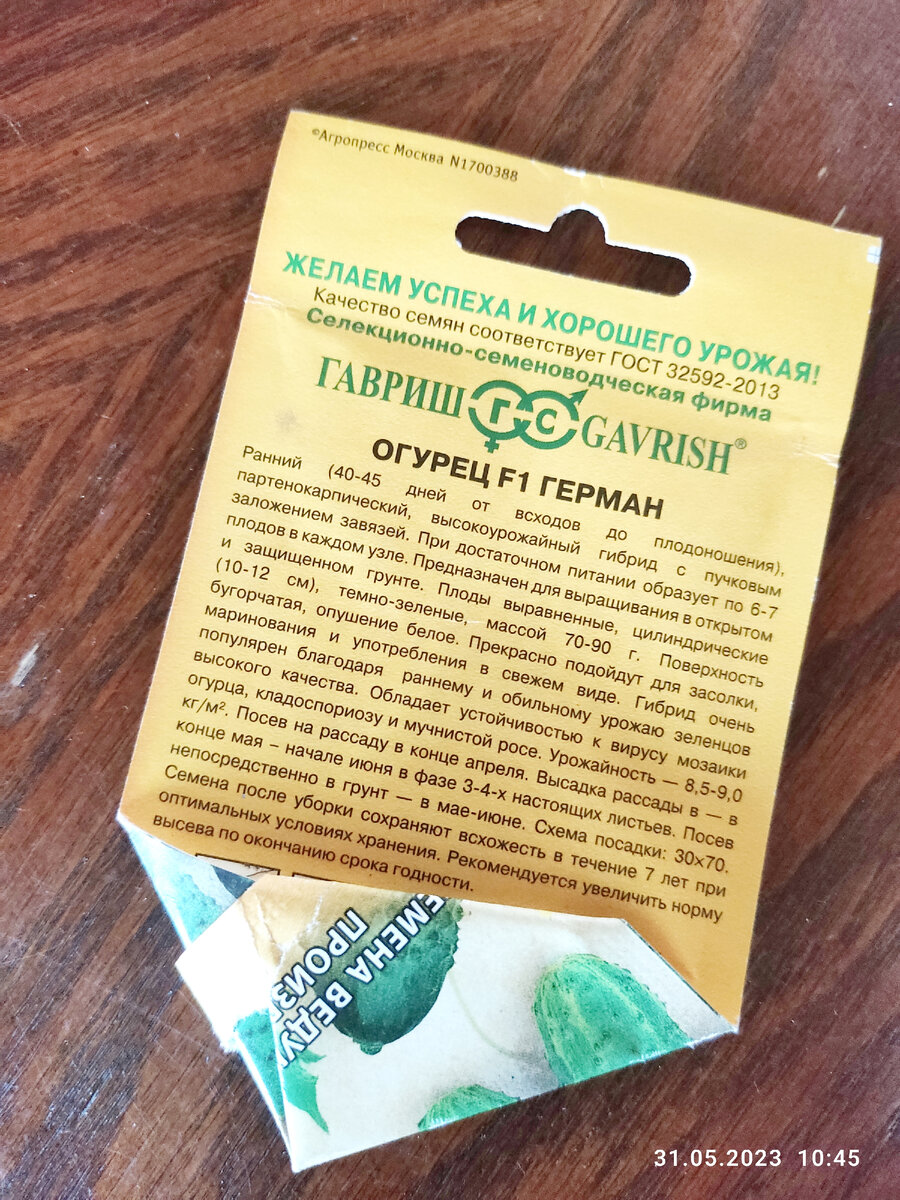 Посадка и выращивание огурца Шираз