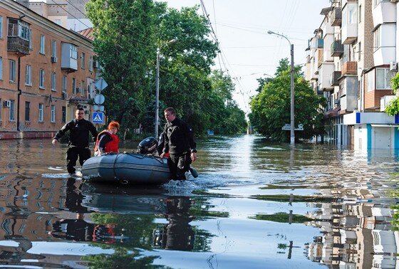    Зона бедствия в Херсонской области