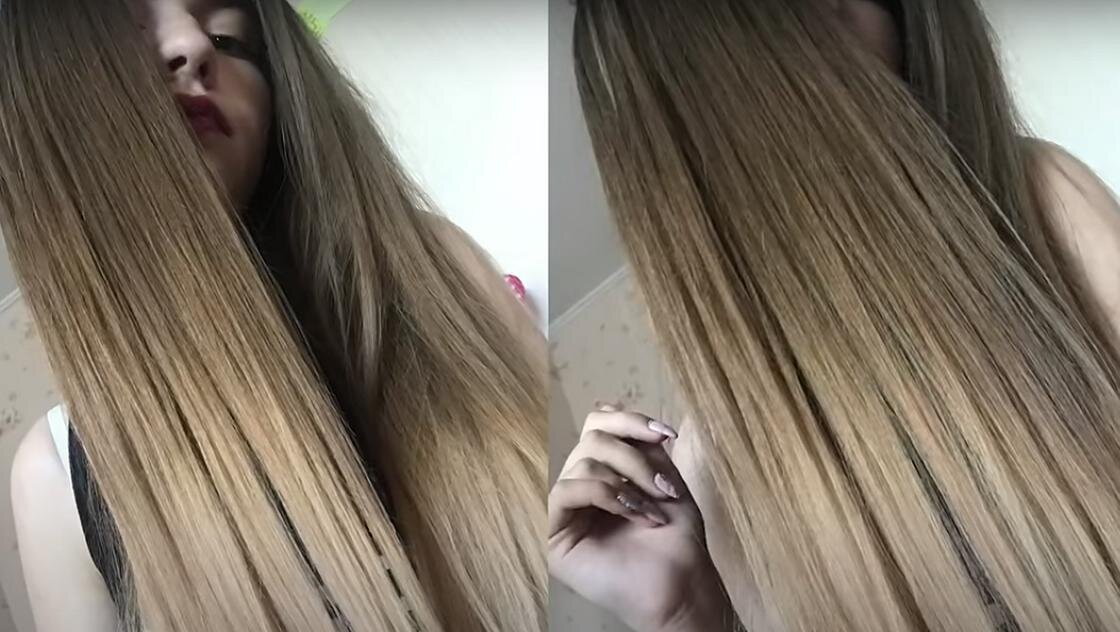    Красивые волосы, окрашенные в технике омбре в домашних условиях:YouTube/Katya Sweet