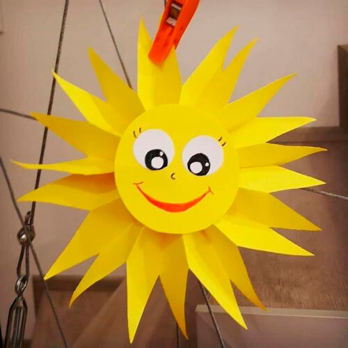 Поделки с детьми. Весеннее солнышко из цветной бумаги | Педагог онлайн. Видеоуроки | Дзен