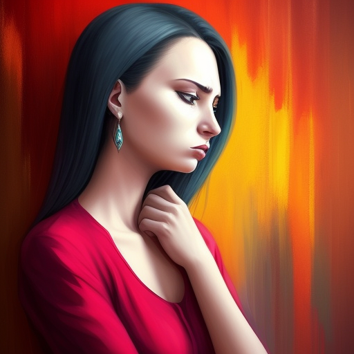 Грустная женщина от Stable Diffusion