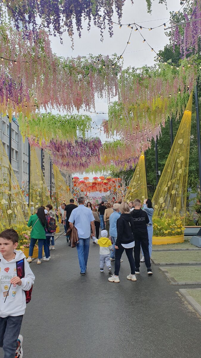 На оформление улицы ушло около 13 тысяч цветов . стоимость работ составила 3,3 млн рублей.