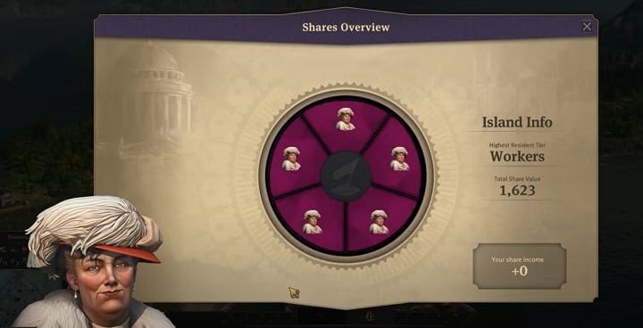✅Покупка акций компании острова-соперника — один из способов увеличить свое влияние в Anno 1800.-2