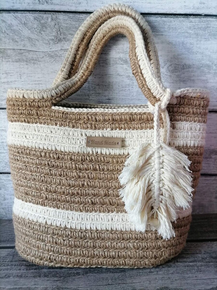 Самая первая сумка из джута
