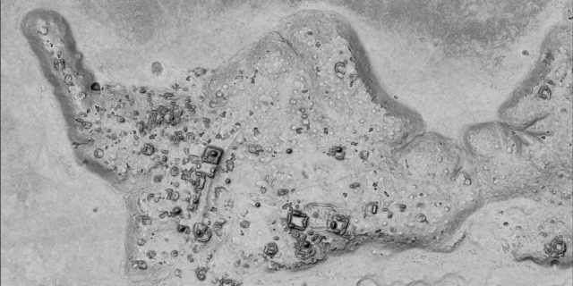 Результат сканирования лазером (технология лидар) с воздуха