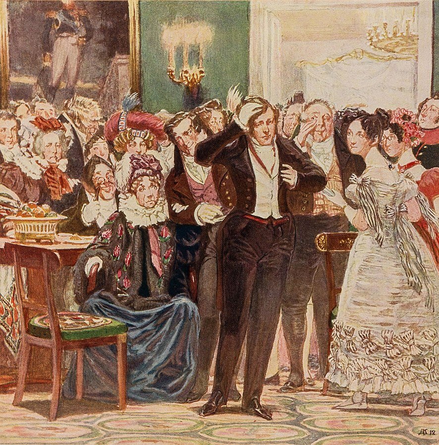 Дмитрий Кардовский. Иллюстрация к пьесе «Горе от ума». 1912 год © Public Domain