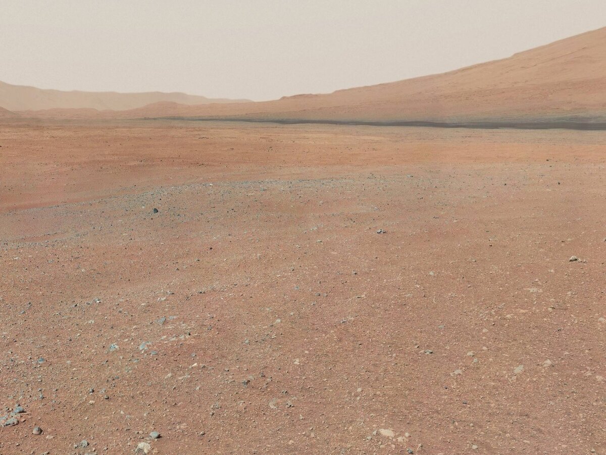 Пример относительно ровного места на Марсе, подходящего для посадки корабля "Starship".