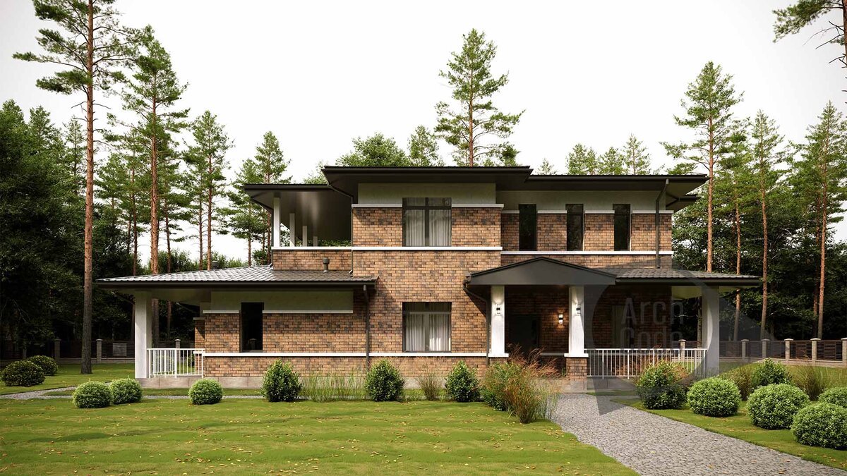 Проект коттеджа с банным комплексом и бильярдной