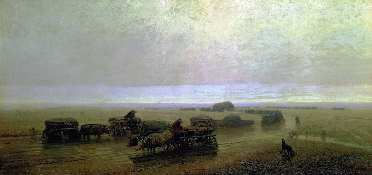 Чумацкий тракт в Мариуполе. 1875, Холст, масло. 106 x 213 см, ГТГ,  Куинджи Архип Иванович 