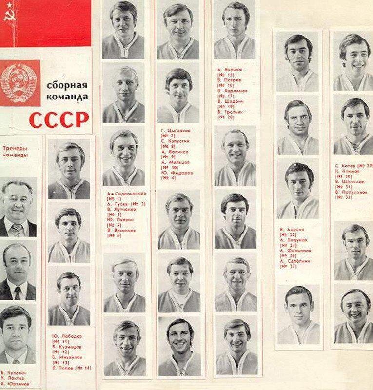 Хоккеисты сборной ссср 1972 фото с фамилиями