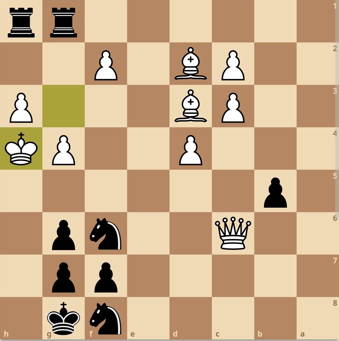 Ход чёрных. Мат в 1 ход