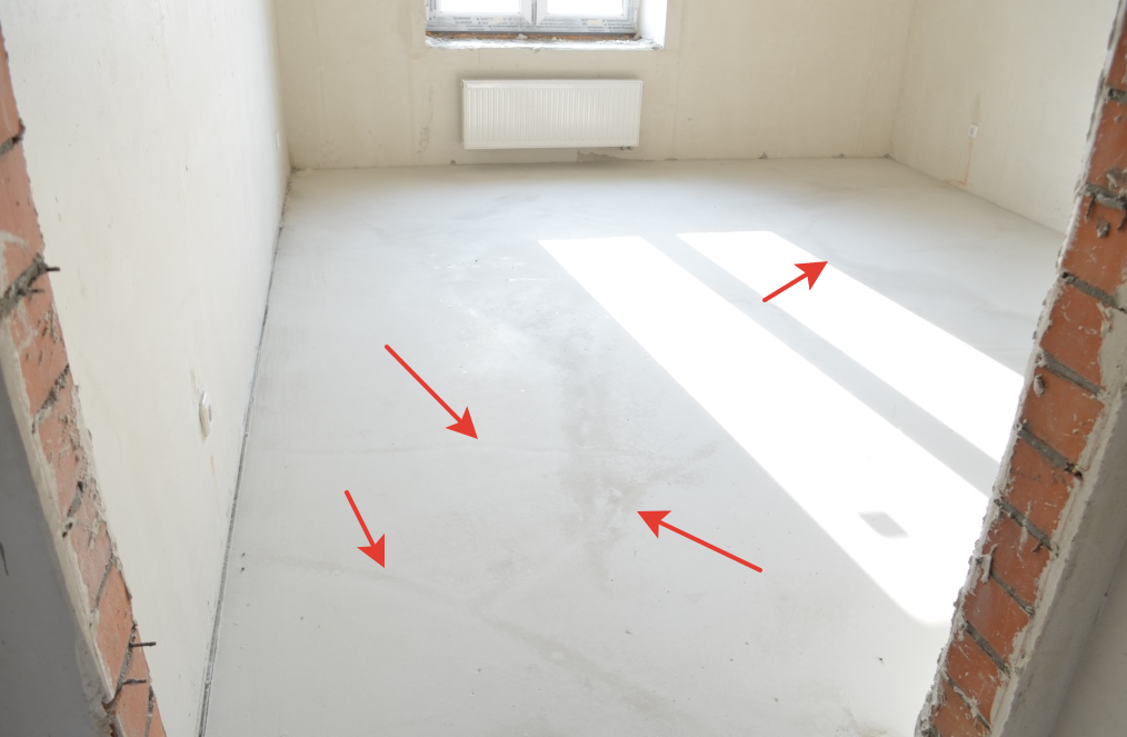 Прослеживается геометрия трещин