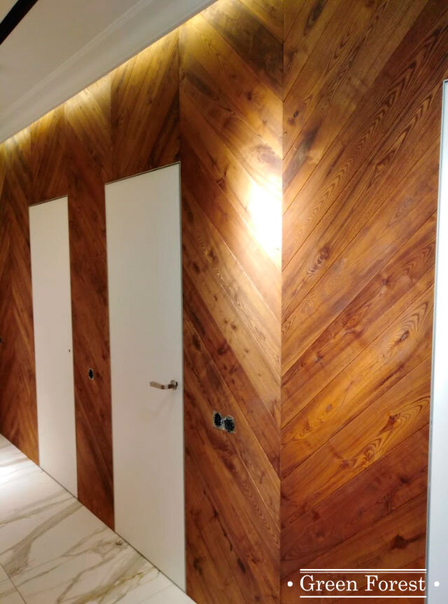Вариант использование инженерной доски Touch Wood в интерьере.