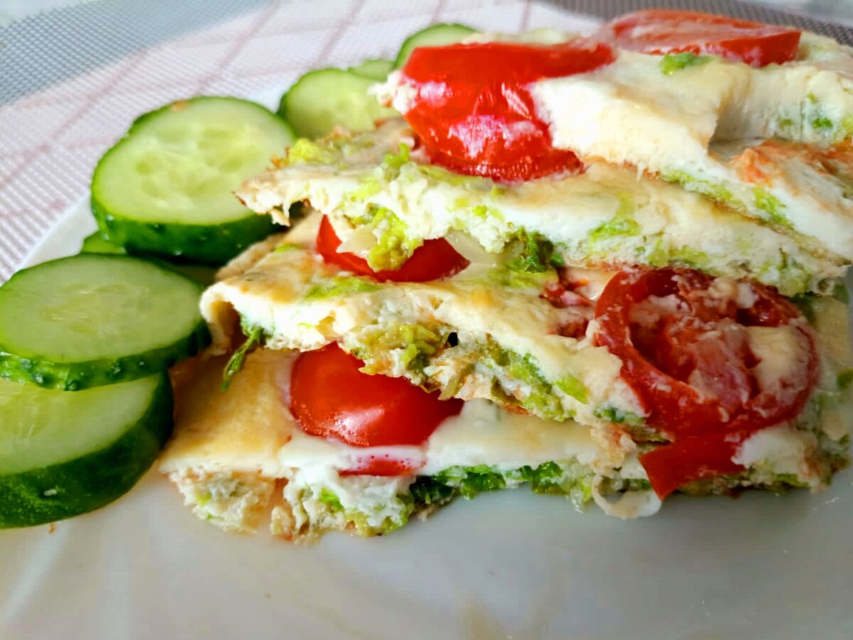 Омлет с пекинской капустой