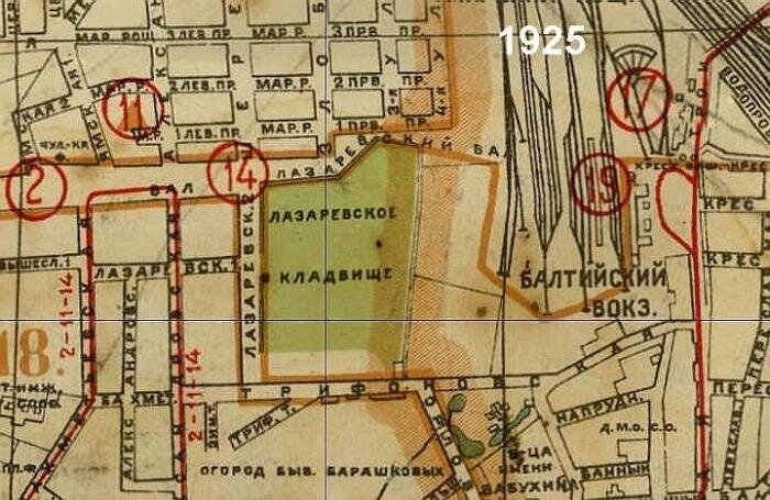 Карта старых кладбищ москвы
