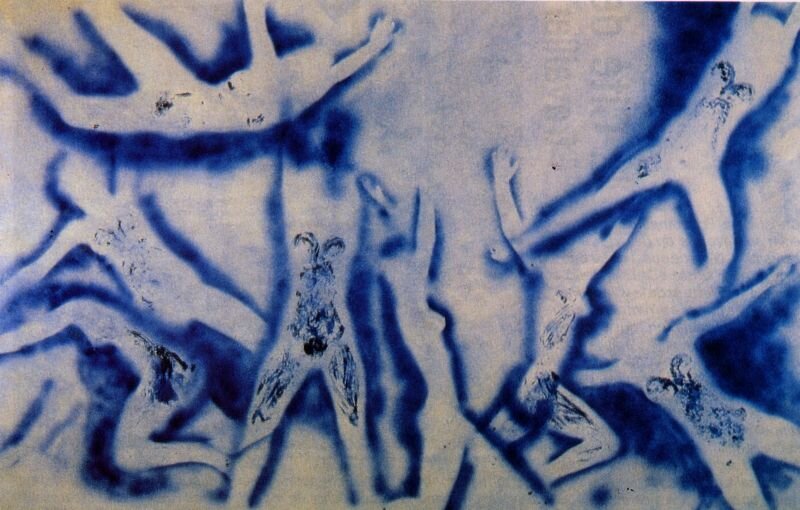 Монохромная картина Кляйна. Фото с просторов интернета.