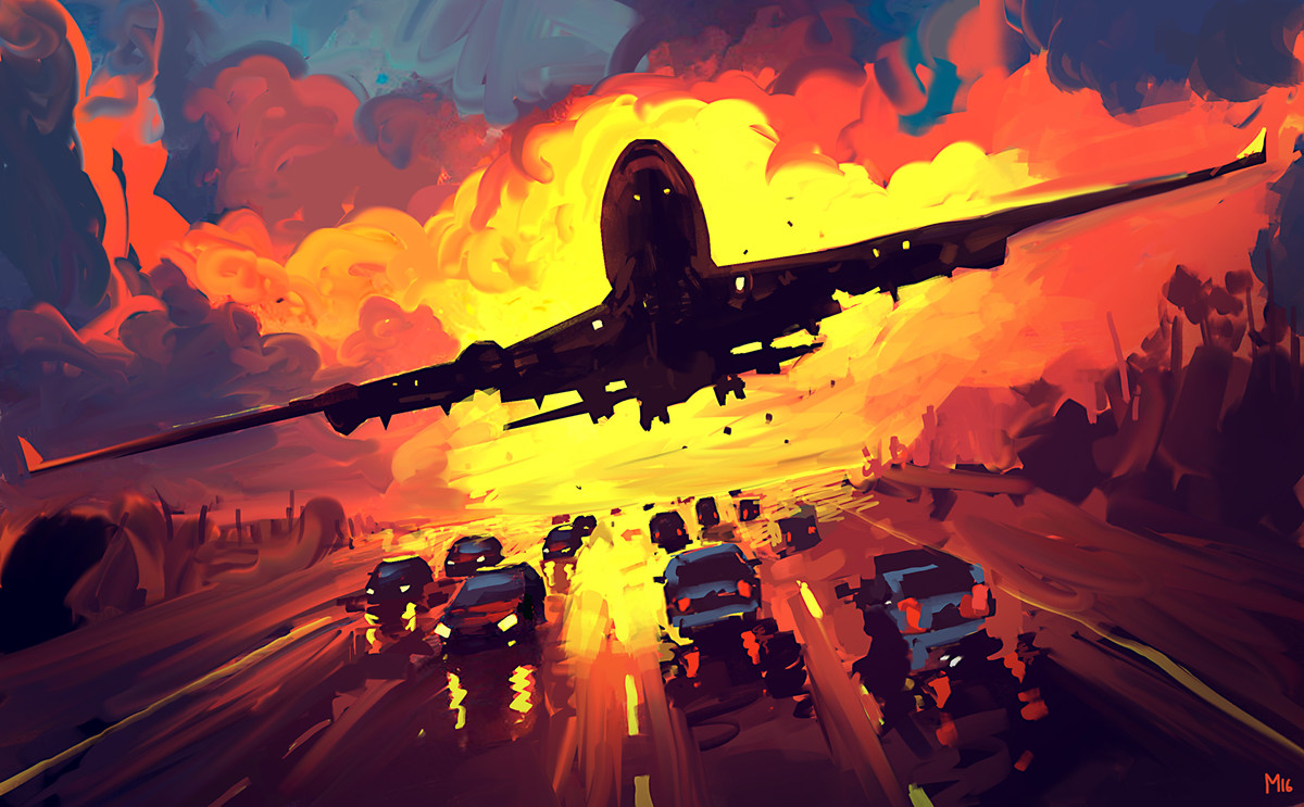 В качестве илл. работа Доминика Майера "Aircraft flying overhead"